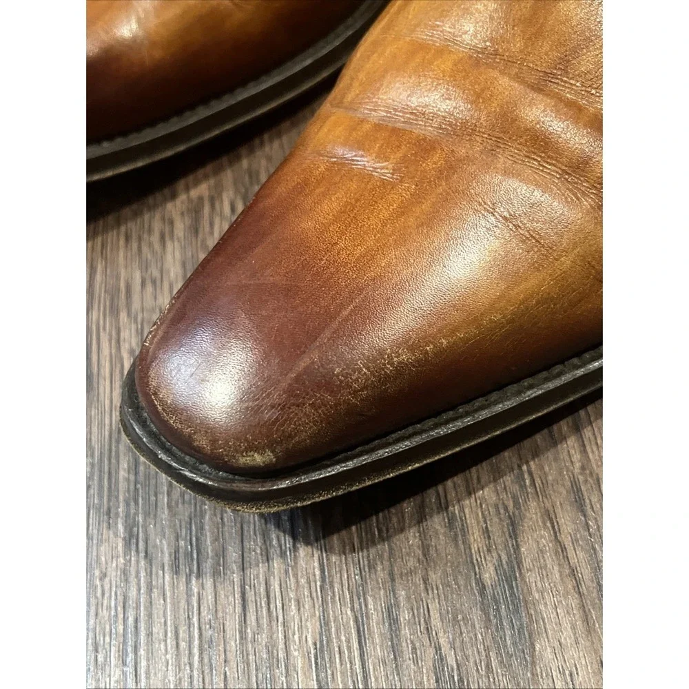 Magnanni Marco Monk Strap Dress Shoes Brown Leather Made Spain Men Size 10.5M
